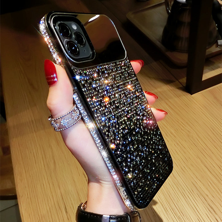 Rhinestone Makeup Mirror Phone Case