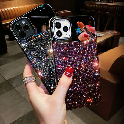 Rhinestone Makeup Mirror Phone Case