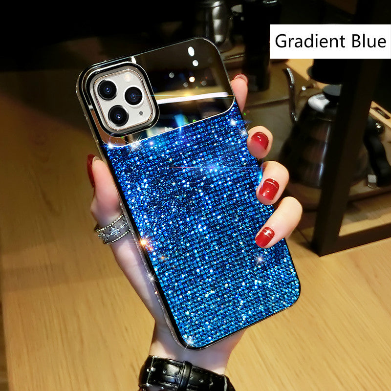 Rhinestone Makeup Mirror Phone Case